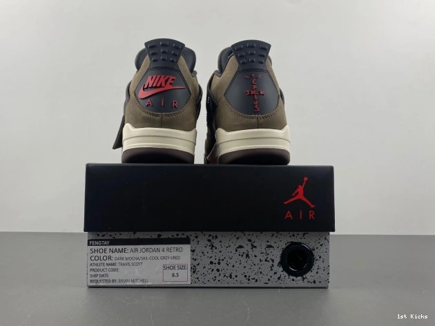 1st Kicks TS Travis Brown AJ4-882335 Scott Air Retro 4 x Jordan 0808
